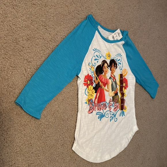 Disney Elena Avalor, Girls size S(6/6x), 3/4 sleeve top, NWT 2017 “Brave & Bold” - Picture 4 of 13